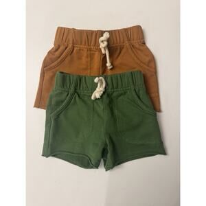 Sova Modern Kid Closet 12-18M NWOT Boutique Shorts Set Neutral 2pc